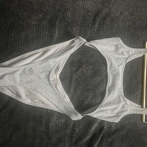 SKIMS Silver Women's Swim One Piece